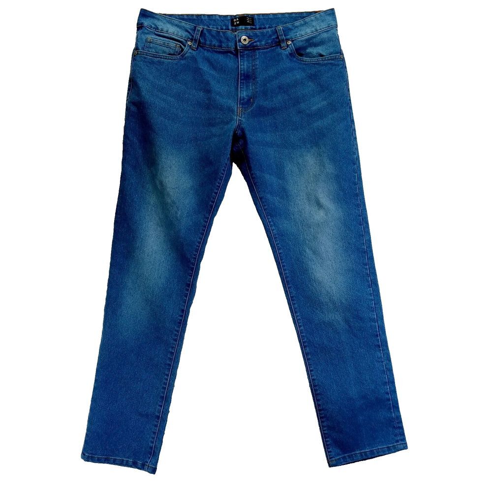 DAZN Jeans Mens 36x32 Straight Medium Wash Stretch Cotton Blend Denim